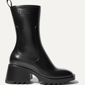 CHLOE Betty Rain Boot - 38 - Black - EUC